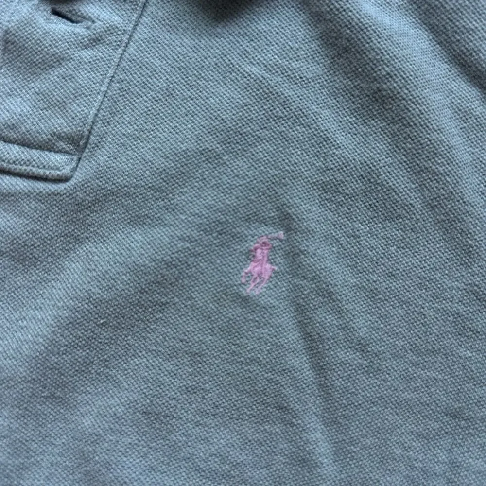 Ralph Lauren Gray Long Sleeve Polo Shirt - Size Medium